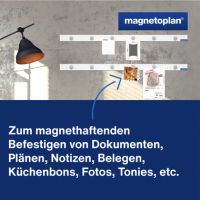 magnetoplan Leiste magnetowand 16271M 5x100cm weiß +6Magnete