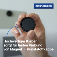 magnetoplan Magnet Ergo Medium 1664012 30mm schwarz 10 Stück