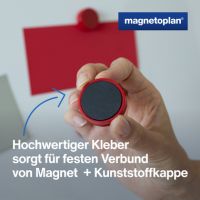 magnetoplan Magnet Ergo Medium 1664006 30mm rot 10 Stück