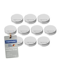 Magnetoplan Magnet Ergo Medium 1664032 30mm silber 10 Stück