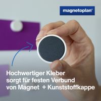 magnetoplan Magnet Ergo Large 1665000 34mm weiß 10 Stück