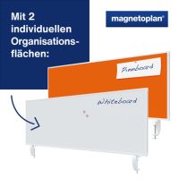 magnetoplan Tischtrennwand VarioPin 1116044 1.600x500mm orange