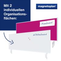 magnetoplan Tischtrennwand VarioPin 1116018 1.600x500mm pink