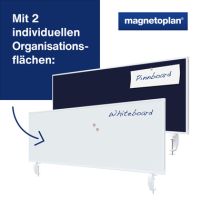 magnetoplan Tischtrennwand VarioPin 1116014 1.600x500mm dunkelblau
