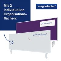 magnetoplan Tischtrennwand VarioPin 1116011 1.600x500mm violett