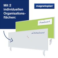 magnetoplan Tischtrennwand VarioPin 1116005 1.600x500mm grün