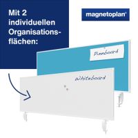 magnetoplan Tischtrennwand VarioPin 1116004 1.600x500mm türkis