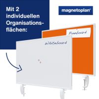 magnetoplan Tischtrennwand VarioPin 1108044 800x500mm orange