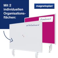magnetoplan Tischtrennwand VarioPin 1108018 800x500mm pink