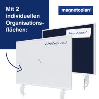 magnetoplan Tischtrennwand VarioPin 1108014 800x500mm dunkelblau
