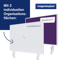 magnetoplan Tischtrennwand VarioPin 1108011 800x500mm violett