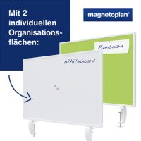 magnetoplan Tischtrennwand VarioPin 1108005 800x500mm grün
