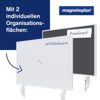 magnetoplan Tischtrennwand VarioPin 1108001 800x500mm grau