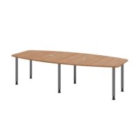 Hammerbacher VKT28C/N/G Hammerbacher Konferenztisch 280cm 6RRFüße nu/gr