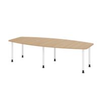 Hammerbacher VKT28C/E/W Hammerbacher Konferenztisch 280cm 6RRFüße ei/ws