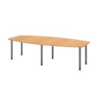 Hammerbacher VKT28C/6/G Hammerbacher Konferenztisch 280cm 6RRFüße bu/gr