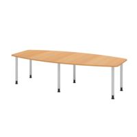 Hammerbacher VKT28C/6/S Hammerbacher Konferenztisch 280cm 6RRFüße bu/si