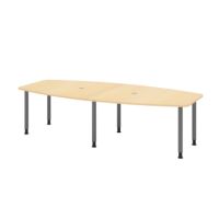 Hammerbacher VKT28C/3/G Hammerbacher Konferenztisch 280cm 6RRFüße ah/gr