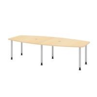 Hammerbacher VKT28C/3/S Hammerbacher Konferenztisch 280cm 6RRFüße ah/si