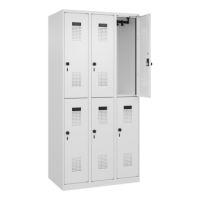 C+P 049300-30S10020 C+P Spind Evolo PLUS Doppel 6Fächer 1850x900x500 verkehrsweiß/verkehrsweiß