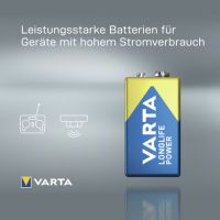 Varta Batterie Longlife Power 04922121411 E-Block 9V 580mAh