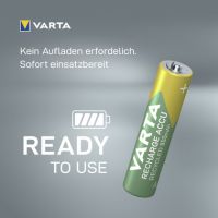 Varta Akku Recycled 56813101404 AAA NIMH 800mAh 4 Stück