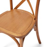 FEROS 50100L7 FEROS Stapelstuhl Crossback hellbraun 7St