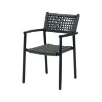 FEROS 1525114 FEROS Stapel-Armlehnstuhl Ember schwarz 4St