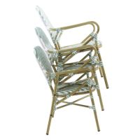 FEROS 563512 BEST Bistro-Stapelstuhl Tango Rattan cappuccino 2St