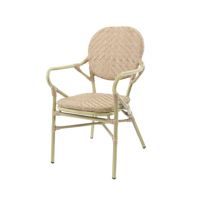 FEROS 563812 BEST Bistro-Stapelstuhl Tango Rattan sand 2St