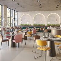 FEROS 531022 FEROS Stapel-Barstuhl Mundo Kunstleder schwarz 2St