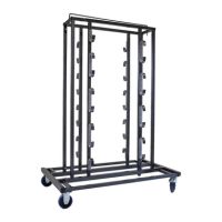 FEROS T91000 FEROS Trolley Elegance Pfosten Seile max 16St Hammerite