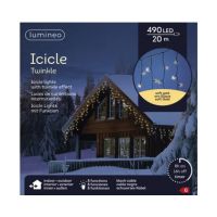 Lumineo Icicle Lights Twinkle LED 2000cm sw/go 494906