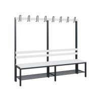 C+P 08042110S10000 C+P Garderobenbank Schuhrost 1710x1960x403mm sgr/lgr