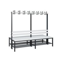 C+P 08042210S10000 C+P Garderobenbank Schuhrost 1710x1960x756mm sgr/lgr