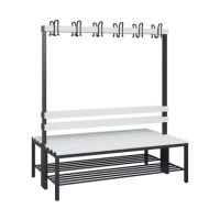 C+P 08041210S10000 C+P Garderobenbank Schuhrost 1710x1500x756mm sgr/lgr