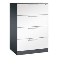 C+P 146223412S10482 C+P Hängeregistraturschrank Asisto A4 2bahnig sgr/rws