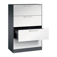 C+P 146023412S10049 C+P Hängeregistraturschrank Asisto A4 2bahnig sgr/lgr