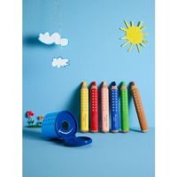 Faber-Castell Buntstift Grippy 110630 sort 6St