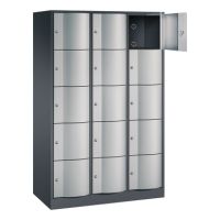 C+P 8570372S10089 C+P Schließfachschrank 15Fä 1950x1150x540mm sgr/wsalu