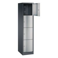 C+P 8470172S10003 C+P Schließfachschrank 4Fä 1950x396x540mm sgr/wsalu