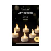 LUMINEO Teelicht LED Plastik Indoor 482264 Batterie 6St weiß