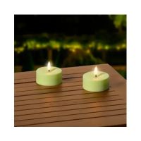 LUMINEO 890542 LUMINEO Solar Kerze 7x3,2cm gn 2St