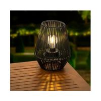 LUMINEO Solar Laterne wicker sw 890895