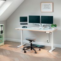 Leitz Sitz-/Stehtisch Ergo elektrisch 140x80cm ws 67730001
