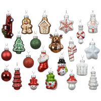 Decoris Adventskalender Figuren 3,5x2,5x5cm Glas sort 123830