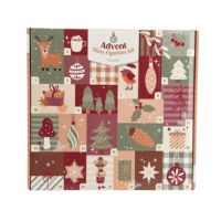 Decoris Adventskalender Figuren 3,5x2,5x5cm Glas sort 123829