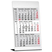 GÜSS Dreimonats-Tischkalender 2026 77000 180x105 Edelstahl