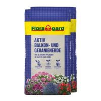 Floragard Blumenerde Aktiv Balkon & Geranien 2x18l 134321